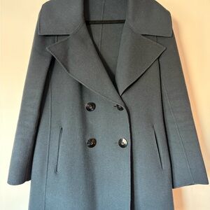 Irish Navy Wool Women’s Pea Coat